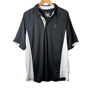 Under Armour Polo Shirt Mens XL Coldblack Heat Gear Golf Activewear Casual